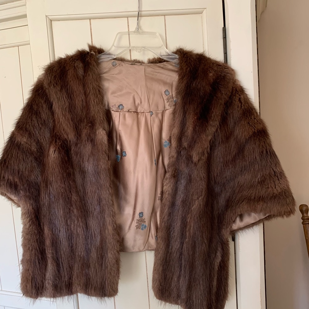 Vintage Real Fur Mink Stole / Shawl